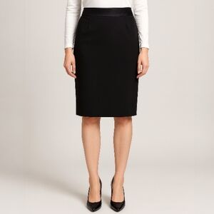 Old Navy Black pencil skirt Satin waist trim